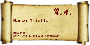 Marcu Ariella névjegykártya